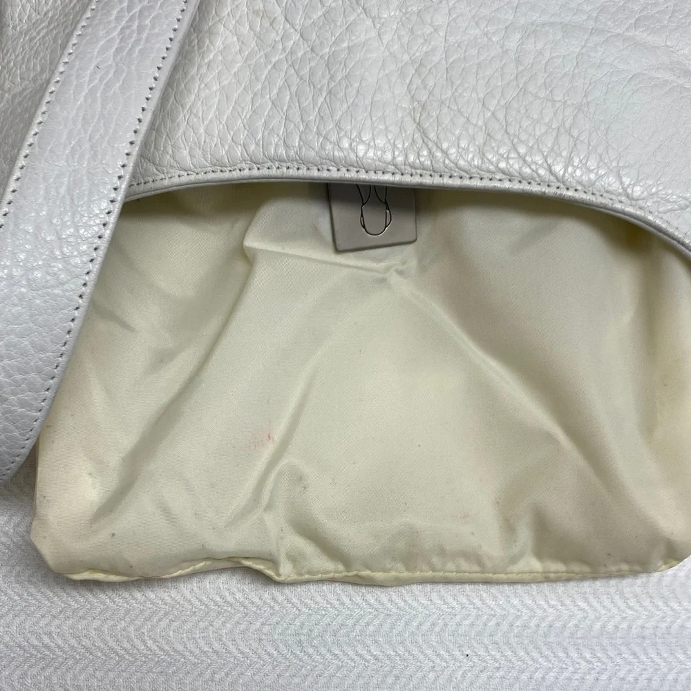 White Leather Purse Pebbled Leather The Sak 90s Classic Shoulder Bag Handbag